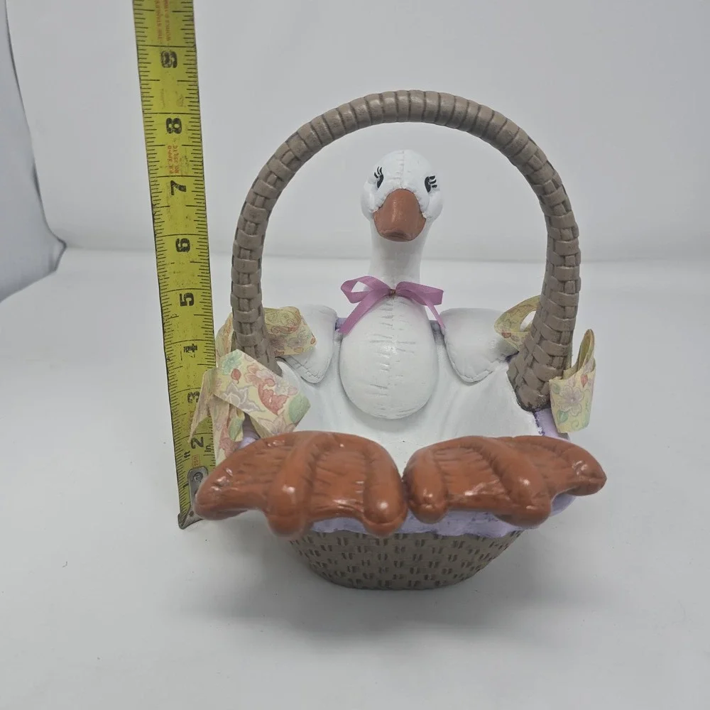Cotadgecore Granycore‎ Ceramic Goose Basket Very Rare1987 Crafted